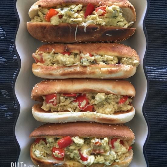 Bell Peppers and Egg Sandwich