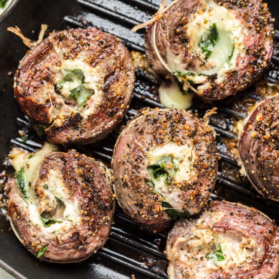 Stuffed Flank Steak Pinwheels