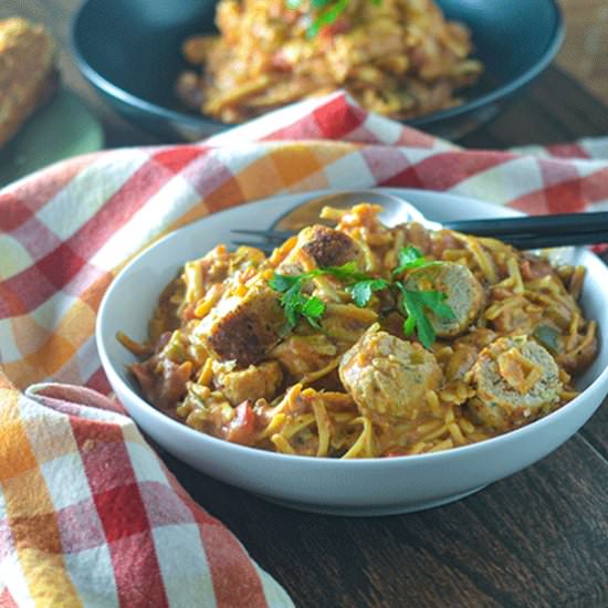 Seafood Sausage & Pasta