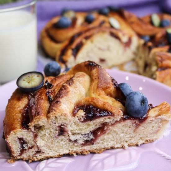 Brioche Jam Swirl Cake