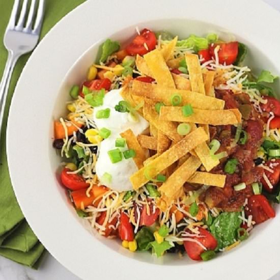 black bean taco salad