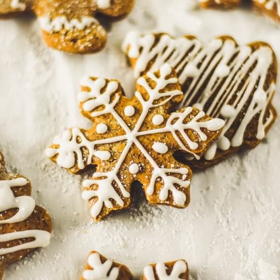 Soft Baked Gingerbread Cookies (Veg