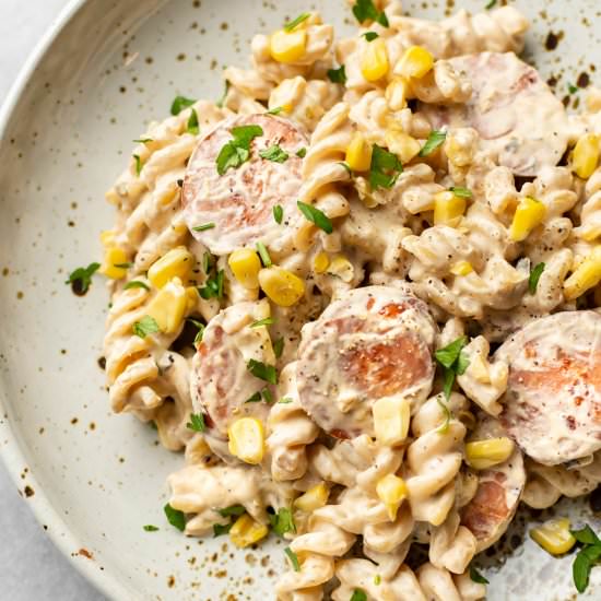 cream cheese smoked sausage pasta