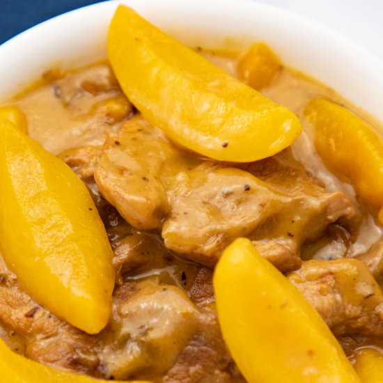 Creamy Peaches and Pork