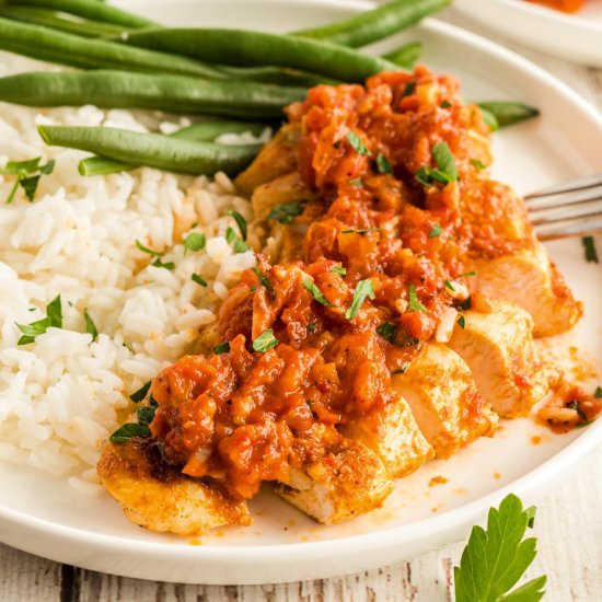 Chicken with Romesco Sauce