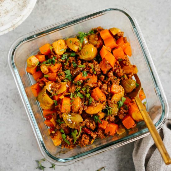 Ground Beef Butternut Squash Meal