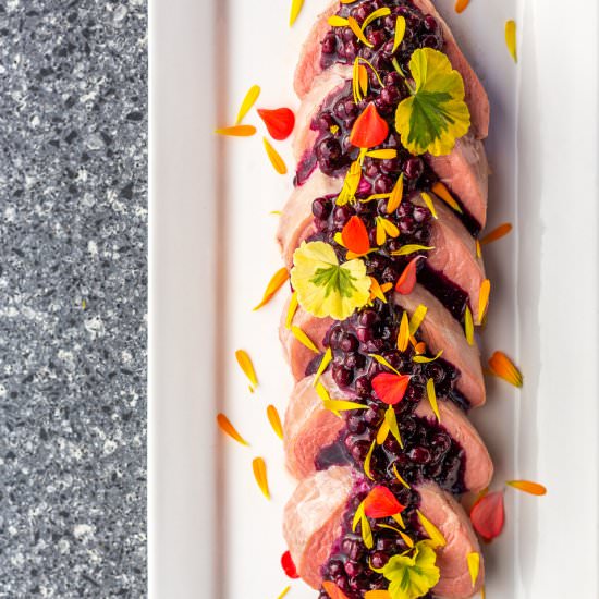Pork Tenderloin & Blueberry Sauce