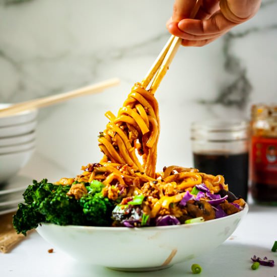 Quick and easy saucy udon
