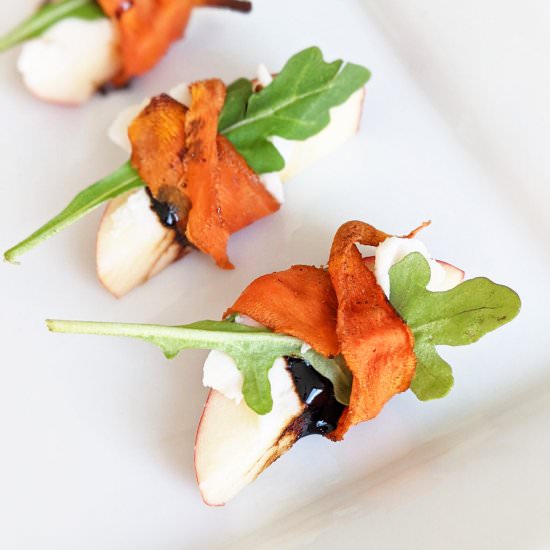 Carrot Bacon Wrapped Apple Bites