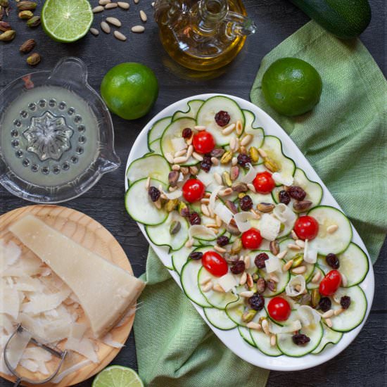 ENSALADA DE CALABACÍN CON LIMA Y FR