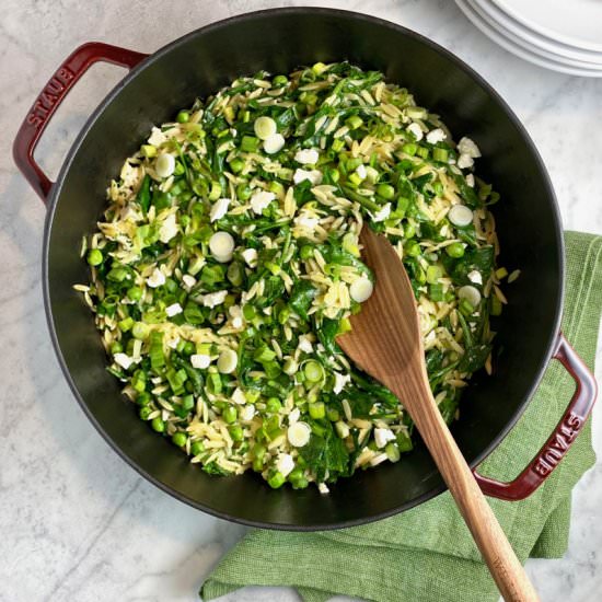 Orzo with Spinach & Feta