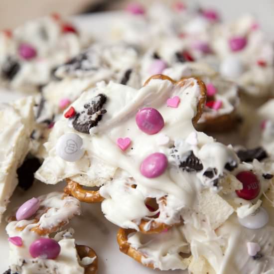 Sweet & Salty Valentine’s Day Bark