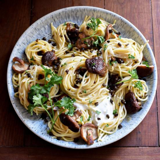 Shiitake Mushroom Pasta Dinner