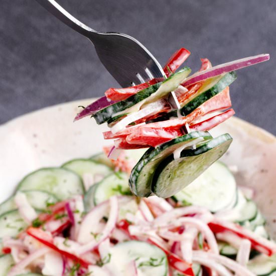 Healthy and Simple Cucumber Salad