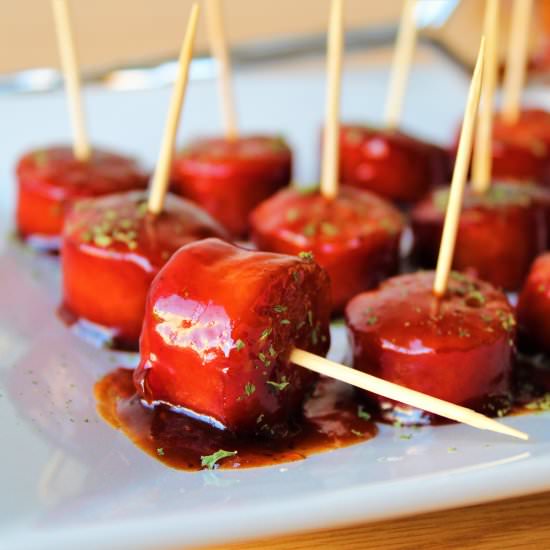 Apricot BBQ Kielbasa Appetizers