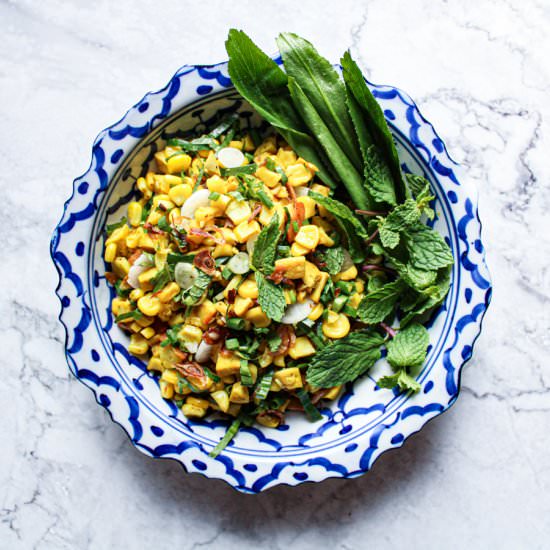 Corn and Tofu Thai Salad