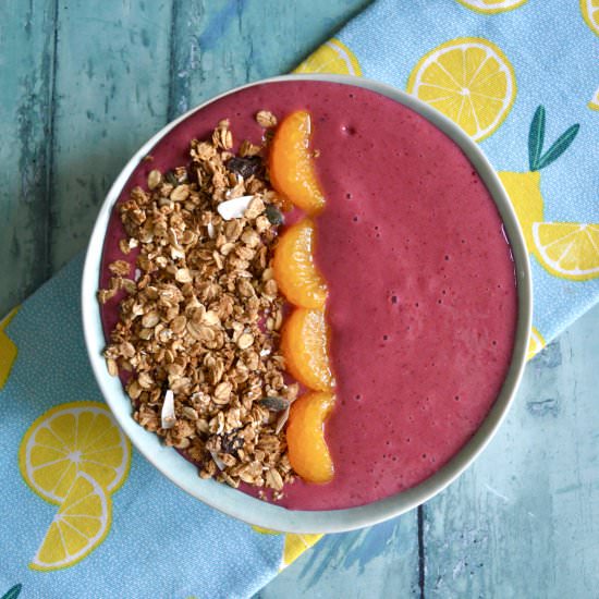 Orange and Cranberry Smoothie Bowl