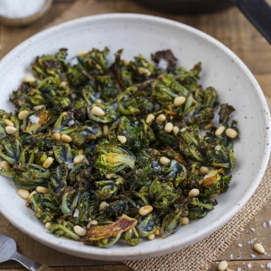 Roasted flower sprouts
