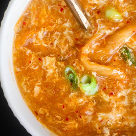 Miso Egg Drop Soup w/ Kimchi