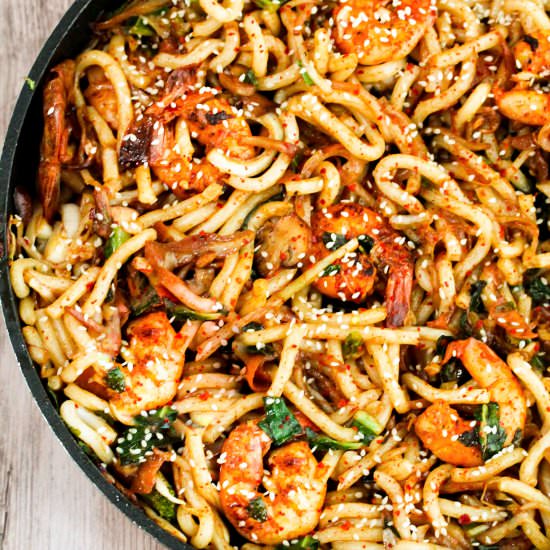 Shrimp Yaki Udon Recipe