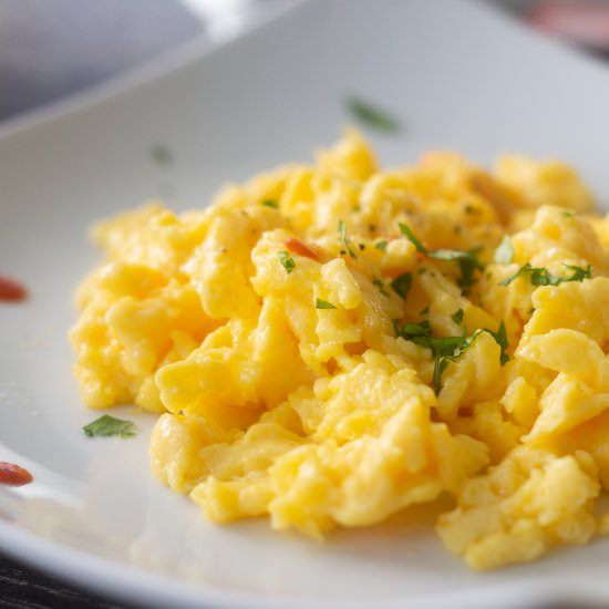 Perfect, Fluffy Scrambled Eggs
