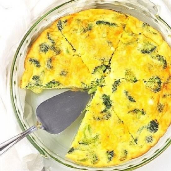 broccoli cheese crustless quiche
