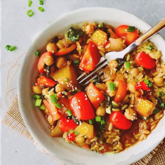 Sweet & Sour Chickpeas