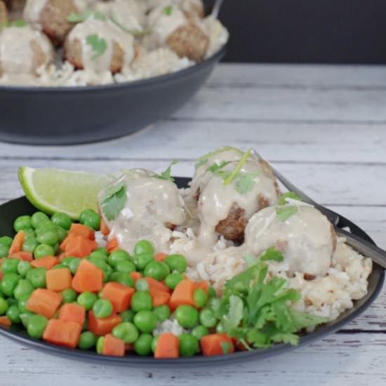 Healthy Turkey Pesto Meatballs