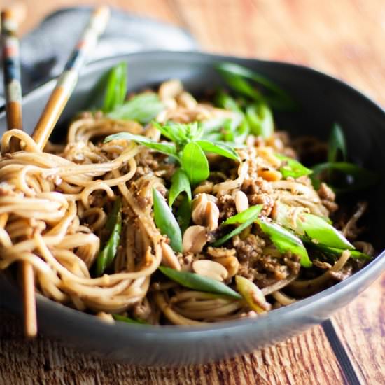 Pork and Peanut Noodles