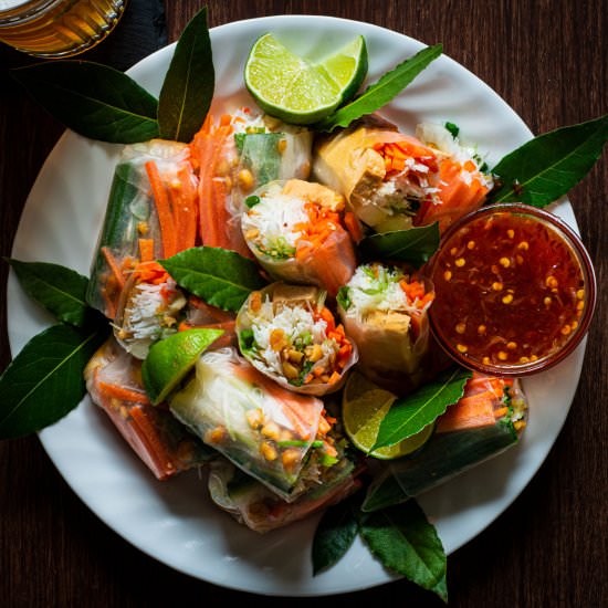Braised Tofu Fresh Rolls