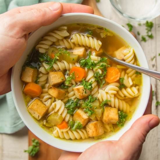 Vegan Chicken Noodle Soup