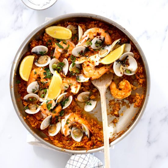 Keto Seafood Paella