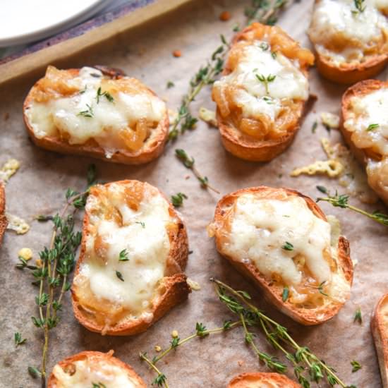 French Onion Crostini