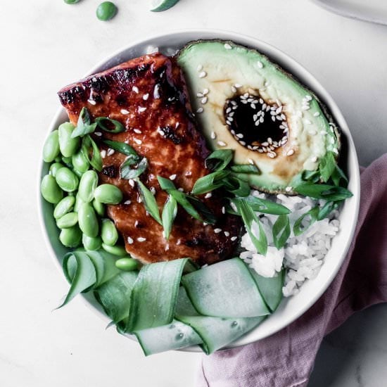 soy glazed broiled salmon