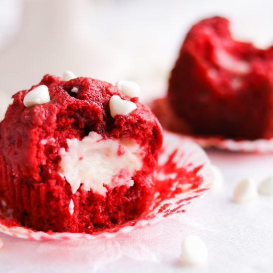 Red Velvet Cream Cheese Muffins
