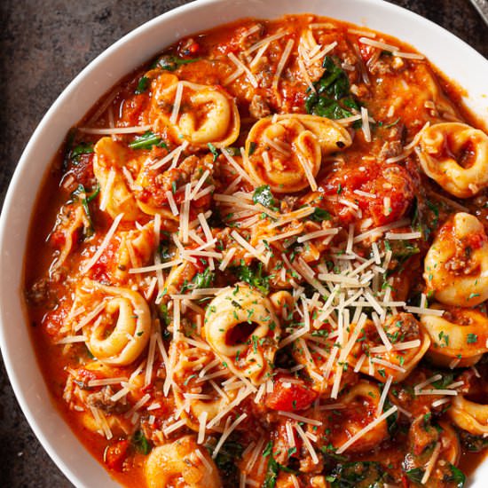 tuscan tortellini with sausage