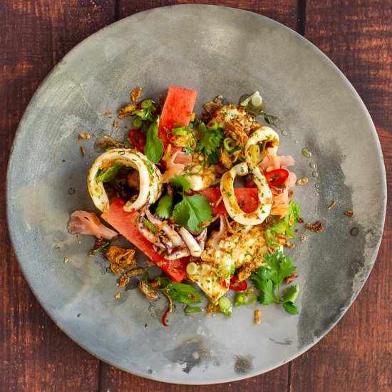Grilled Squid Salad