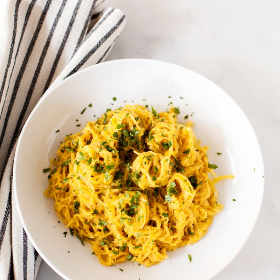 Spaghetti Squash Cacio e Pepe
