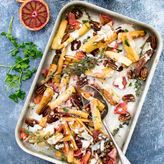 Roasted Parsnip and Orange Salad