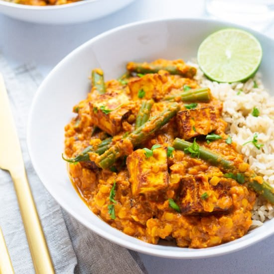 Paneer Curry with Lentils & Beans