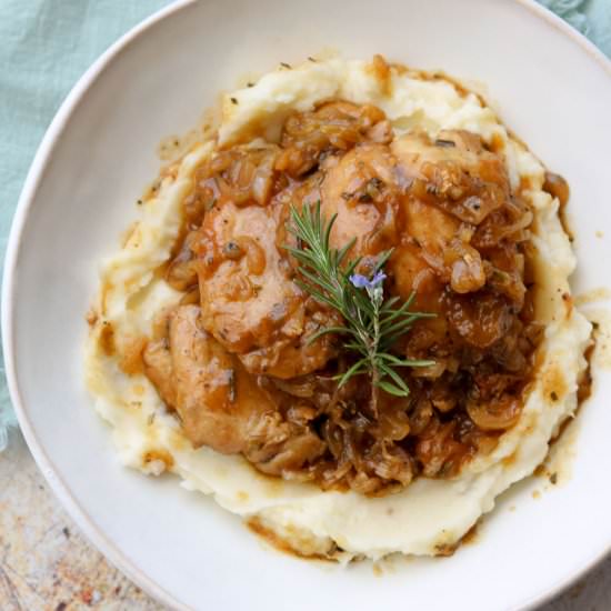 Chicken in Shallot Fig Butter Sauce