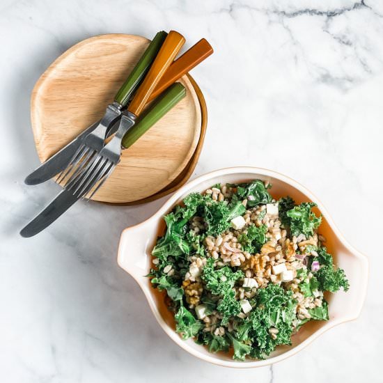 kale farro salad