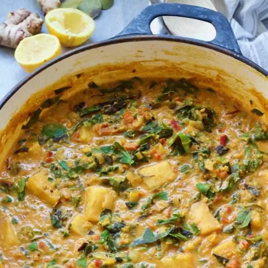 Celeriac & Chard Vegetable Curry