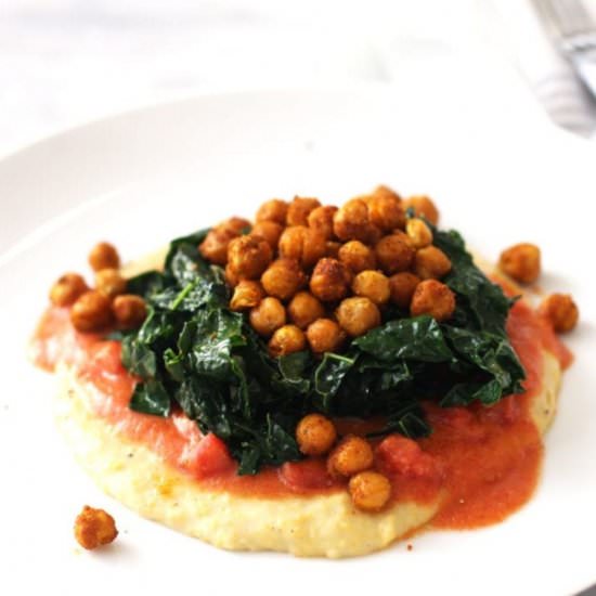 Polenta with Kale & Chickpeas
