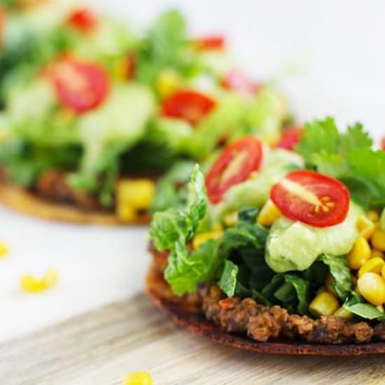 Mexican Pizza with Avocado Cream