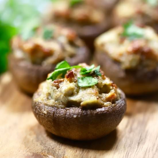 Artichoke Stuffed Mushrooms