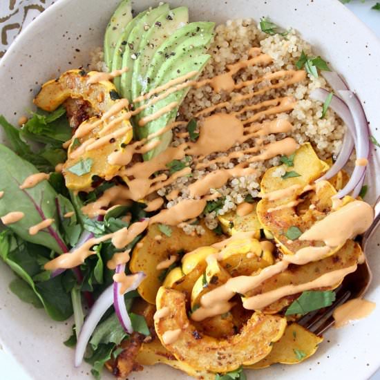 Roasted Delicata Squash Bowls