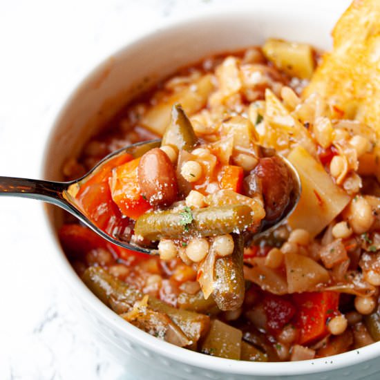 Garden Vegetable Minestrone Soup