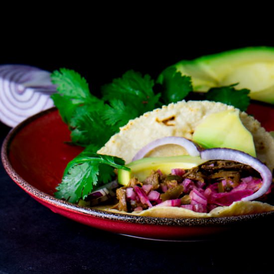 Pork sirloin tacos
