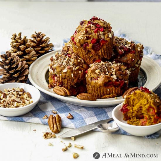 Cranberry Pecan Pumpkin Muffins